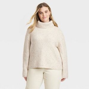 Universal Thread Mock Turtleneck Cashmere-Like Pullover Sweater